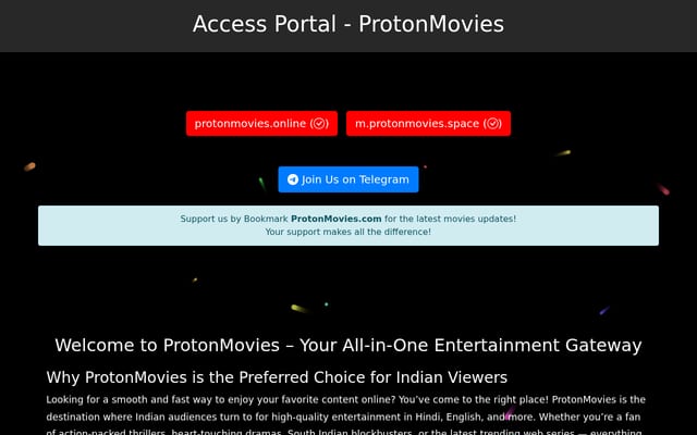 Screenshot of protonmovies.com