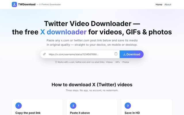 Screenshot of twdownload.com
