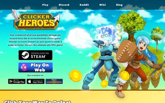 Screenshot of clickerheroes.com