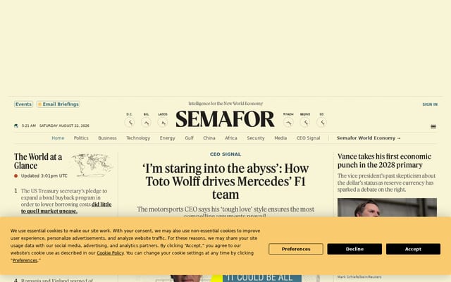 Screenshot of semafor.com