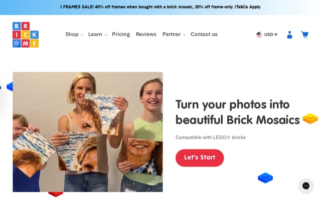 Screenshot of brick.me