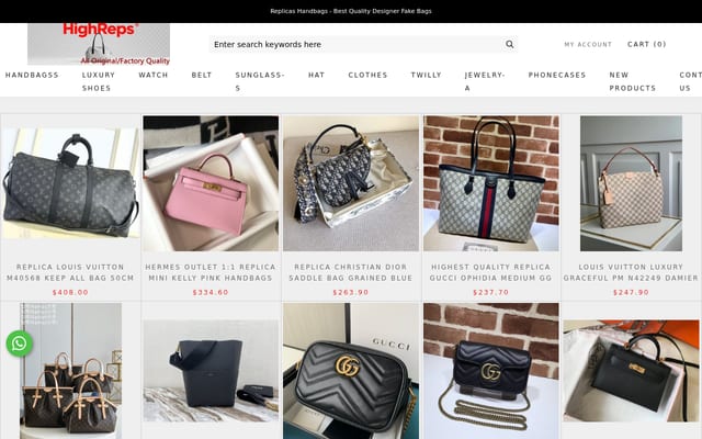 Screenshot of fenbags.com