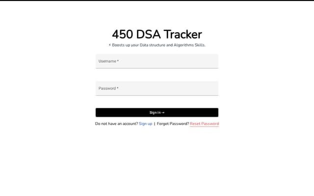 Screenshot of 450-dsa-tracker.netlify.app