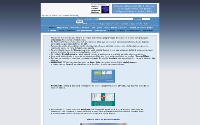 Screenshot of numeromania.com.br