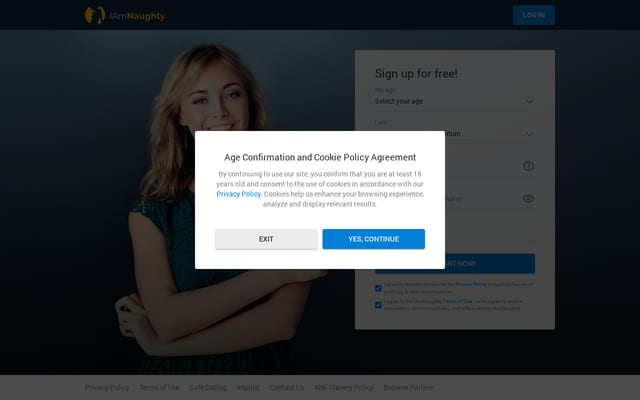 Screenshot of iamnaughty.com
