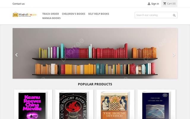 Screenshot of madrasshoppe.com