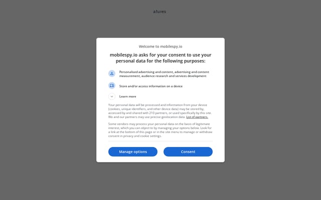 Screenshot of mobilespy.io