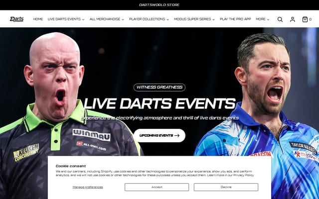 Screenshot of dartshop.tv