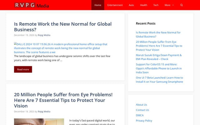 Screenshot of rvpgmedia.com
