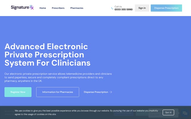 Screenshot of signaturerx.co.uk