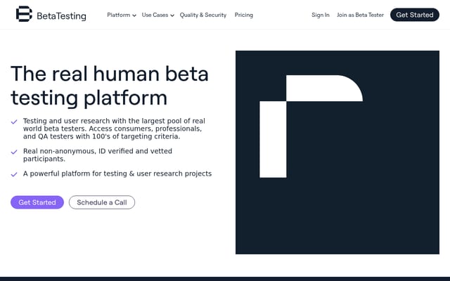Screenshot of betatesting.com