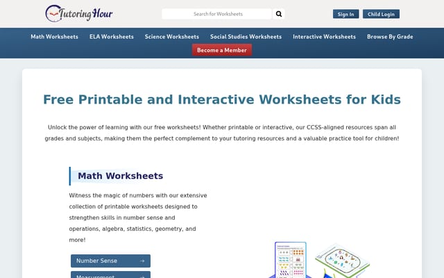 Screenshot of tutoringhour.com