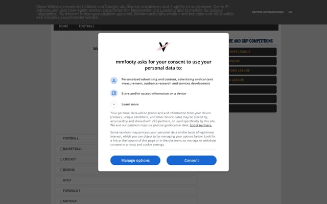Screenshot of mmfooty.com