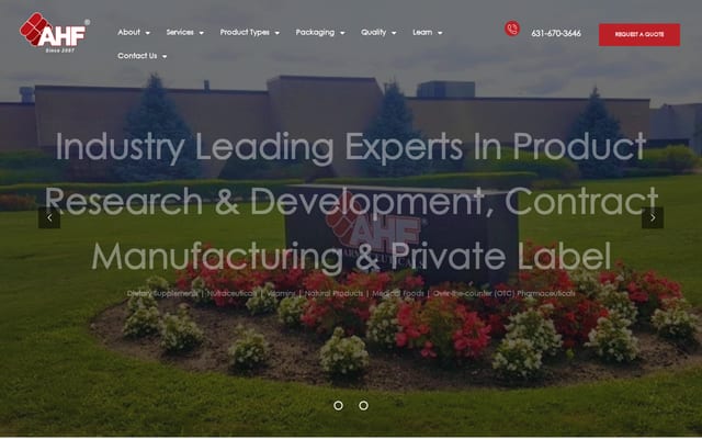 Screenshot of ahfvitamins.com