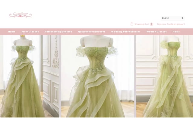 Screenshot of cutedressy.com