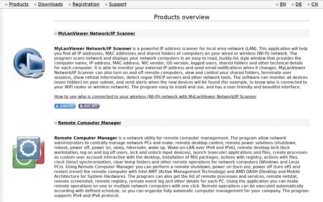 Screenshot of mylanviewer.com