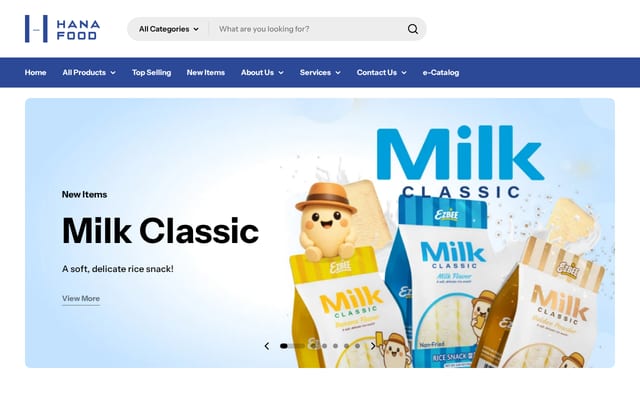 Screenshot of hanafoodinc.com