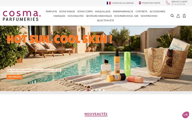 Screenshot of cosma-parfumeries.com