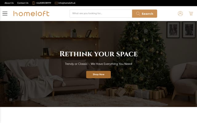 Screenshot of homeloft.uk