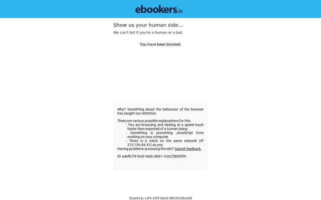Screenshot of ebookers.ie