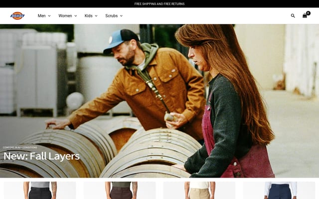 Screenshot of dickiies.com
