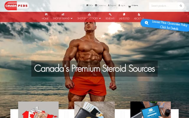 Screenshot of canadapeds.com