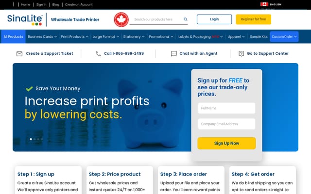 Screenshot of sinalite.com