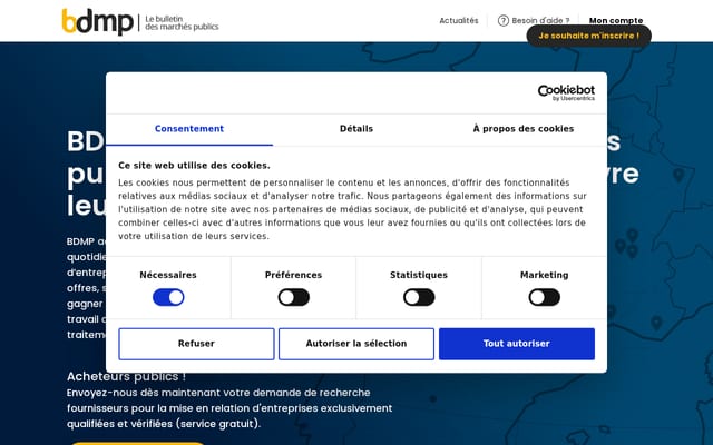 Screenshot of bdmp.fr