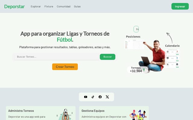 Screenshot of deporstar.com