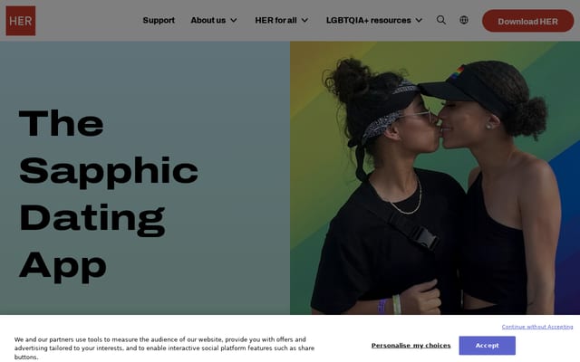 Screenshot of weareher.com