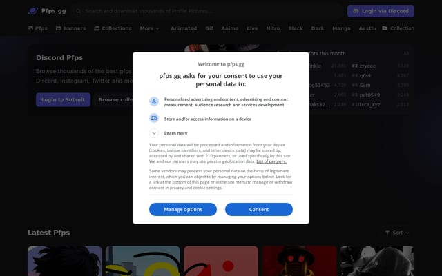 Screenshot of discordbanners.com