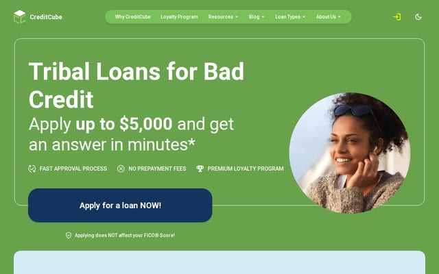 Screenshot of creditcube.com