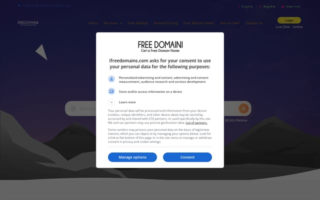 Screenshot of freedomaini.com