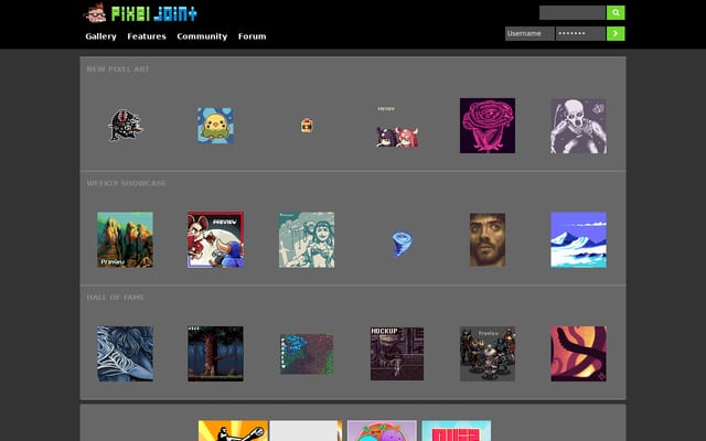 Screenshot of pixeljoint.com