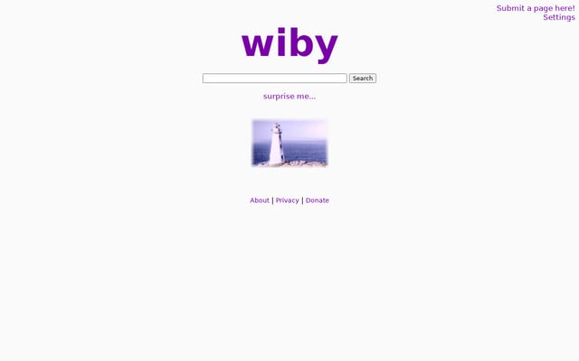 Screenshot of wiby.me