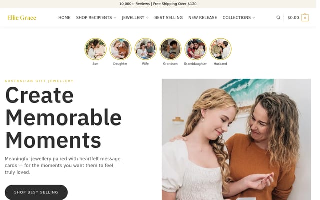 Screenshot of elliegrace.com.au