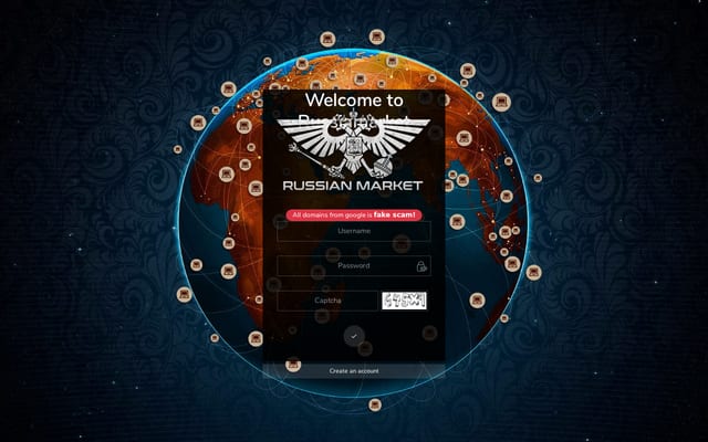 Screenshot of russianmarket.to