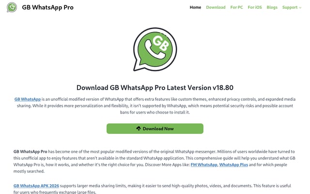 Screenshot of progb.info