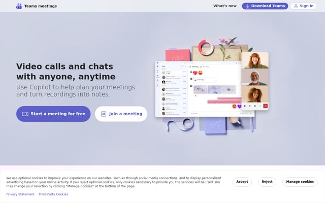 Screenshot of skype.com