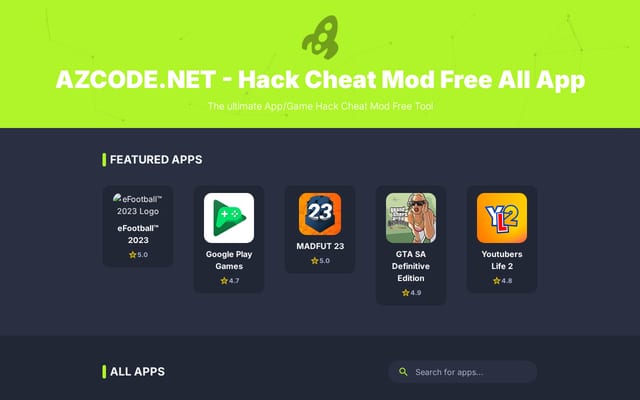 Screenshot of azcode.net
