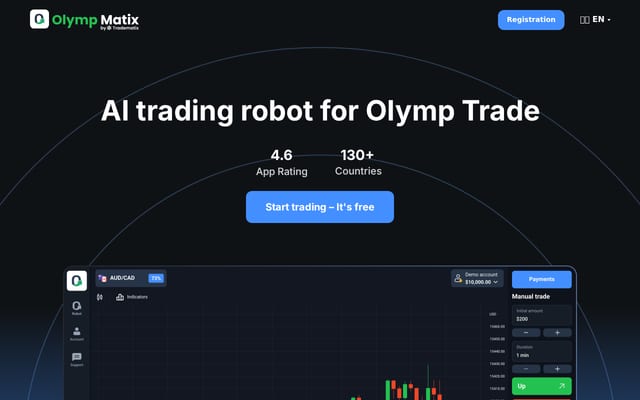 Screenshot of olympbot.com