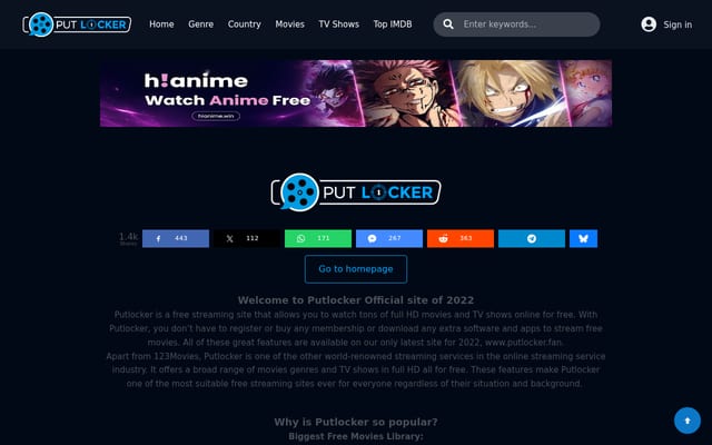 Screenshot of putlocker.watch
