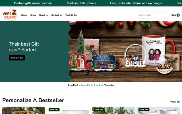 Screenshot of makezbright.com