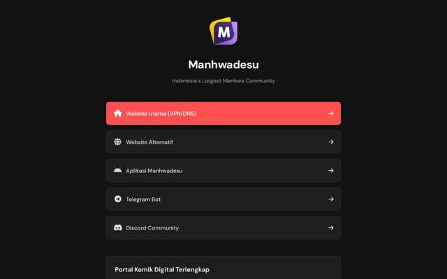 Screenshot of manhwadesu.com