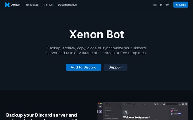 Screenshot of xenon.bot