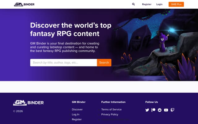 Screenshot of gmbinder.com