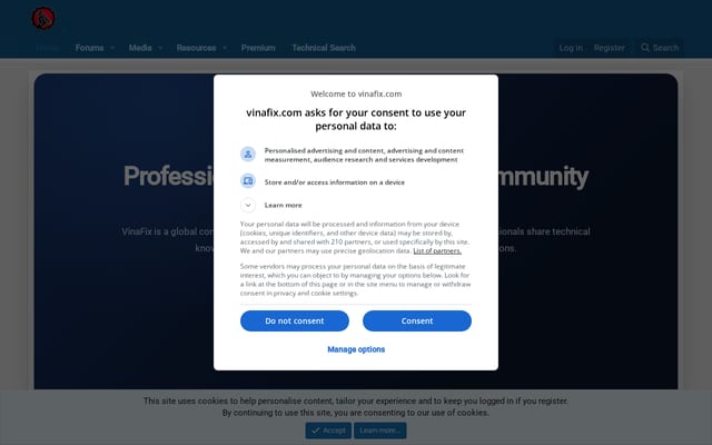 Screenshot of vinafix.com