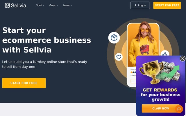 Screenshot of sellvia.com
