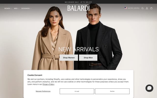 Screenshot of balardi.com