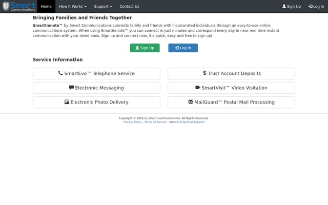 Screenshot of smartinmate.com